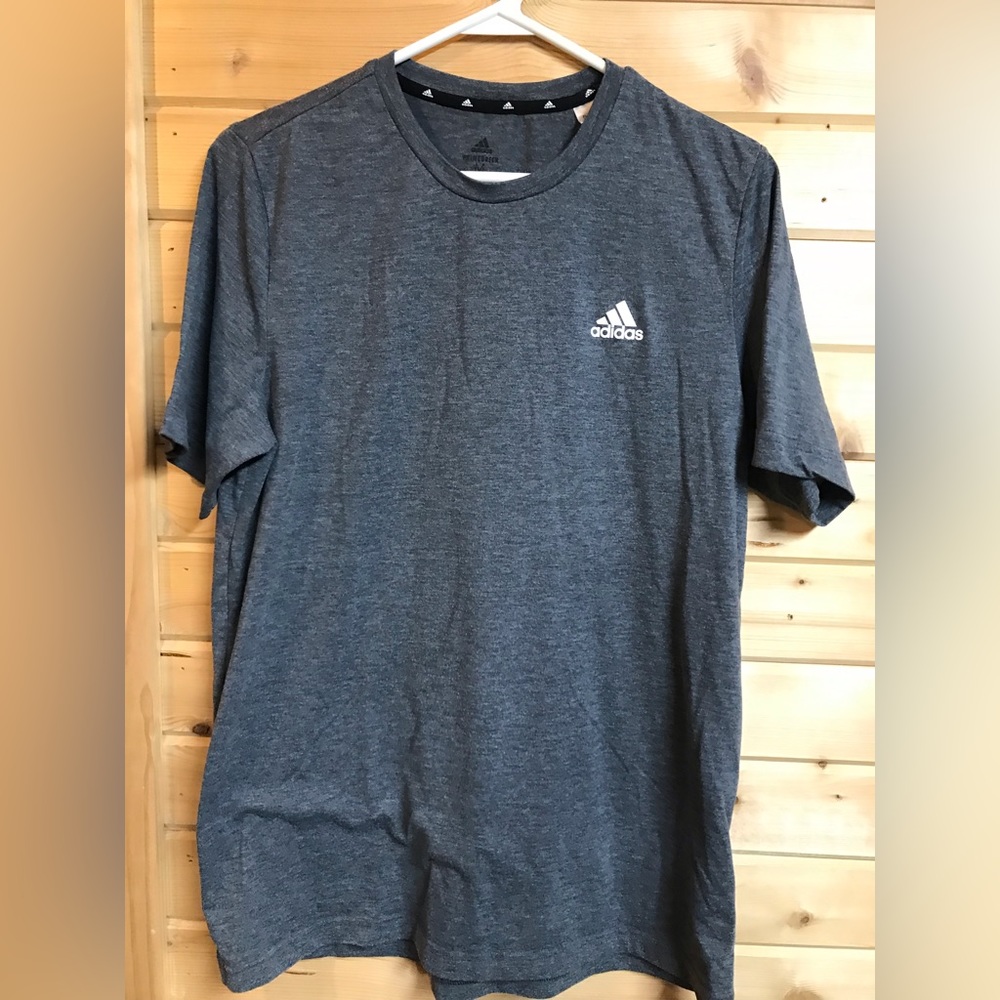 Adidas cotton tee. Grey. Big kid size medium